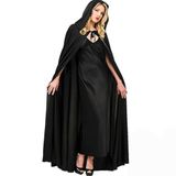 Siyah Renk Kapşonlu Pelerin 120 cm (5264)
