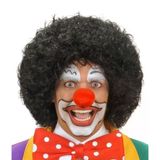 Siyah Renk Kıvırcık Afro Bonus Peruk Saç Ve Kırmızı Sünger Burun Seti P80836s9838