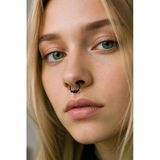 Siyah Renk Mıknatıslı Burun Piercıng