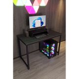 Siyah Renk Oyuncu Masası 60x120 Cm, Bilgisayar Masası, Gamer Masası, Gaming Masa, Metal Ayaklı Siyah