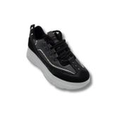 Siyah Renk, Süet, Gri Detaylı, Hafif, Ortapedik Taban, Kadın Spor, Yüksek Taban Ayakkabı, Sneaker Tarzkea (Siyah Gri, EU Ayakkabı Beden Sistemi, Yetişkin, Sayısal, Orta, 40)