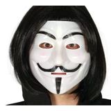 Siyah Renk Takma Kısa Saç Ve V For Vendetta Maskesi Anonymous Maskesi (5433)