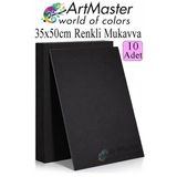 Siyah Renkli Mukavva 35X50 Cm 10 Adet 1 Paket Renkli Sert Karton 1.0 Mm Anasınıfı Hobi Etkinlik Okul Öncesi Elişi