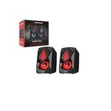 Siyah - Rgb Işıklı 1+1 Hoparlör Speakaer Set Usb Kablo 2.0 Multimedya - 5W Go53/1395
