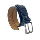 Siyah Rugan Suni Deri Yarım Desenli 4 cm.lik Klasik Kemer - 7400-901-22KX