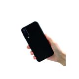 Siyah Samsung Galaxy A7 2018 ile Uyumlu Kılıf Silikon Rubber Telefon Kılıfı ve Kabı Darbe Emici, İnce ve Yumuşak Dokulu, Kaymaz Tasarım