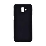 Siyah Samsung Galaxy J6 Plus ile Uyumlu Kılıf Silikon Rubber Telefon Kılıfı ve Kabı Darbe Emici, İnce ve Yumuşak Dokulu, Kaymaz Tasarım