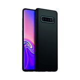 Siyah Samsung Galaxy S10 Plus ile Uyumlu Kılıf Silikon Rubber Telefon Kılıfı ve Kabı Darbe Emici, İnce ve Yumuşak Dokulu, Kaymaz Tasarım