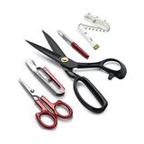 Siyah Saplı Çelik Somunlu Profesyonel Kumaş Kesim Makası Set (8 NUMARA 20,32CM)