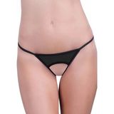 Siyah Seksi Özel Ağı Açık String - Tanga CK270030