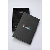 Siyah Sert Yaka Uzun Kol Cepsiz Slim Fit %100 Pamuk Gömlek 1004260324