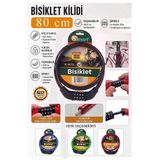Siyah Şifreli Bisiklet Kilidi 80 Cm 1 Adet K-3675 Çelik Halat Plastik Kaplamalı Bisiklet Kiliti Scooter Kapı Şifreli