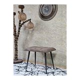 Siyah Sivriltmel Ayaklı 60 Cm Puf Bench - Puf - Bench - Oturak - Mutfak Oturağı - Antre Oturağı Kahverengi Renk 60 X 40 Boyut/Ebat