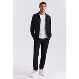 Siyah Slim Fit Berberi Yaka Spor Takım Elbise