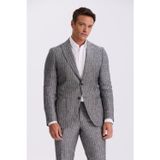 Siyah Slim Fit Kırlangıç Yaka Çift Yırtmaçlı %100 Keten Spor Takım Elbise