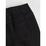 Siyah Slim Mom Kadın Jean Pantolon