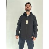 Siyah Softsheel Erkek Mont