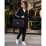 Siyah Sport Unisex Spor Çantası Omuz Askılı El Çantası Fitness Seyahat Çantası - 000-Siyah
