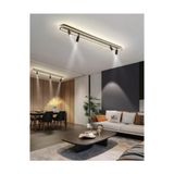 Siyah Spotlu Oval 120X16CM 3000K Işık Rengi, Kuamndalı LED Tavan Lambası,oval Avize,modern Aydınlatma,dekoratif Işık