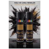 Siyah Sprey Boya 200 Ml 2 Adet Südor Hızlı Kuruyan Renkli Profesyonel Canlı Renk Ahşap Plastik Demir Metal Porselen