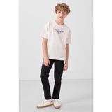 Siyah Standart Fit Dokuma Hafif Esnek Chino Erkek Çocuk Pantolon - 11272 - 11 - 12 Yaş