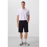 Siyah Standart Fit Dokuma Hafif Esnek Chino Erkek Şort - 81290 - L