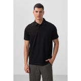 Siyah Standart Kalıp Basic Polo Yaka Erkek T-Shirt - 87768