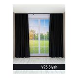 Siyah Star Blackout Pilesiz Tek Kanat Fon Perde 200 x 260