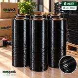 Siyah Streç Film 50 cm 300 mt 6 Adet 50X300