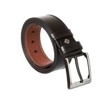 Siyah Suni Deri Dikişli Model 4.5 cm.lik Spor Kemer - 4500-11