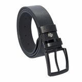 Siyah Suni Deri Dikişli Model 4 Cm.lik Spor Kemer - 7000-düz