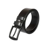 Siyah Suni Deri Düz Renk 4.5 cm.lik Spor Kemer - 4500-Düz
