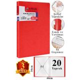 Siyah Sunum Dosyası 20 Li 3 Adet Poşet Dosyalı Katalog Dosyası 20 Poşetli Kendinden Dosya Plastik Kapaklı