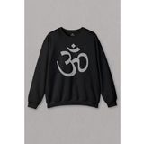 Siyah Sweatshirt Aum Ohm Om Sembolü Symbol Fizik Formülü Baskılı Unisex Sweat