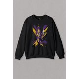 Siyah Sweatshirt Kobe Bryant Stibel Black Mamba Basketbol Baskılı Unisex Sweat PSW01S-1435