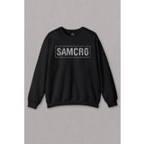 Siyah Sweatshirt Motorsiklet Samcro Sons Of Anarchy Propaganda Baskılı Unisex Sweat