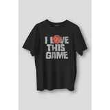 Siyah T-Shirt Basketball I Love This Game Basketbol Spor Siyah Unisex Tişört - 2XL