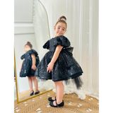 Siyah Taşlı Vintage Kız Bebek Elbise,doğum Günü Elbise,fotoğraf Çekim Elbise,1-11 Yaş Uygun - 5 Yaş