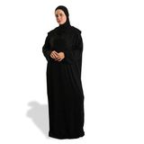 Siyah Tek Parça Namaz Elbisesi Viskon Düz 2503_01