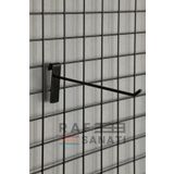 Siyah Tel Pano Kancası 30 cm - Askı Kanca Raf Askısı Raf Aksesuar Tel Askı Çorap Kancası (50)