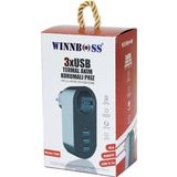 SİYAH TERMAL AKIM KORUMALI 1XPRİZ 3XUSB DUVAR TİPİ PRİZ 10A - 2500W-Findit