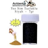 Siyah Toz Sim Tuzluklu 7 Gr 3 Adet Renkli Toz Sim Epoksi Reçine Okul Etkinlik Dekarasyon Slime