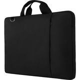 Siyah Unisex 13-14-15.6-16.1-16.9 Inç Uyumlu Macbook Kılıf Notebook Laptop El ve Omuz Laptop Çantası - 15-15.9 inç