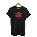 Siyah Unisex Motorcu Kaskı - Gravity Game Baskılı Kısa Kollu T-shirt