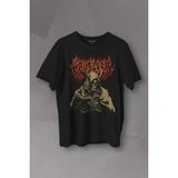 Siyah Unisex T-Shirt Cavalera Metal Music Sepultra Guitar Drum Rock Sepultura Gitar Baskılı Tişört