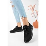 Siyah Unisex Triko Sneaker Rahat Hava Alabilen Kokusuz Spor Ayakkabı 4555