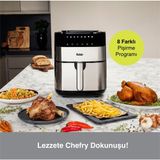 Siyah Uno Chefry Sıcak Hava Fritözü 5 Litre Kapasite - Ahşap