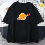 Siyah Uzay LEGO Grafik Baskı Yumuşak -Gömlek Estetik Tshirt Tee Unisex Tee