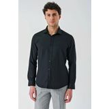 Siyah Uzun Kollu Oxford Cepsiz Pamuklu Klasik Slim Fit Dar Kesim Gömlek 1004240235