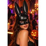 Siyah Uzun Kulaklı Tavşan Bunny Yüz Maskesi Halloween Cadılar Bayramı Parti Kostüm Aksesuarı